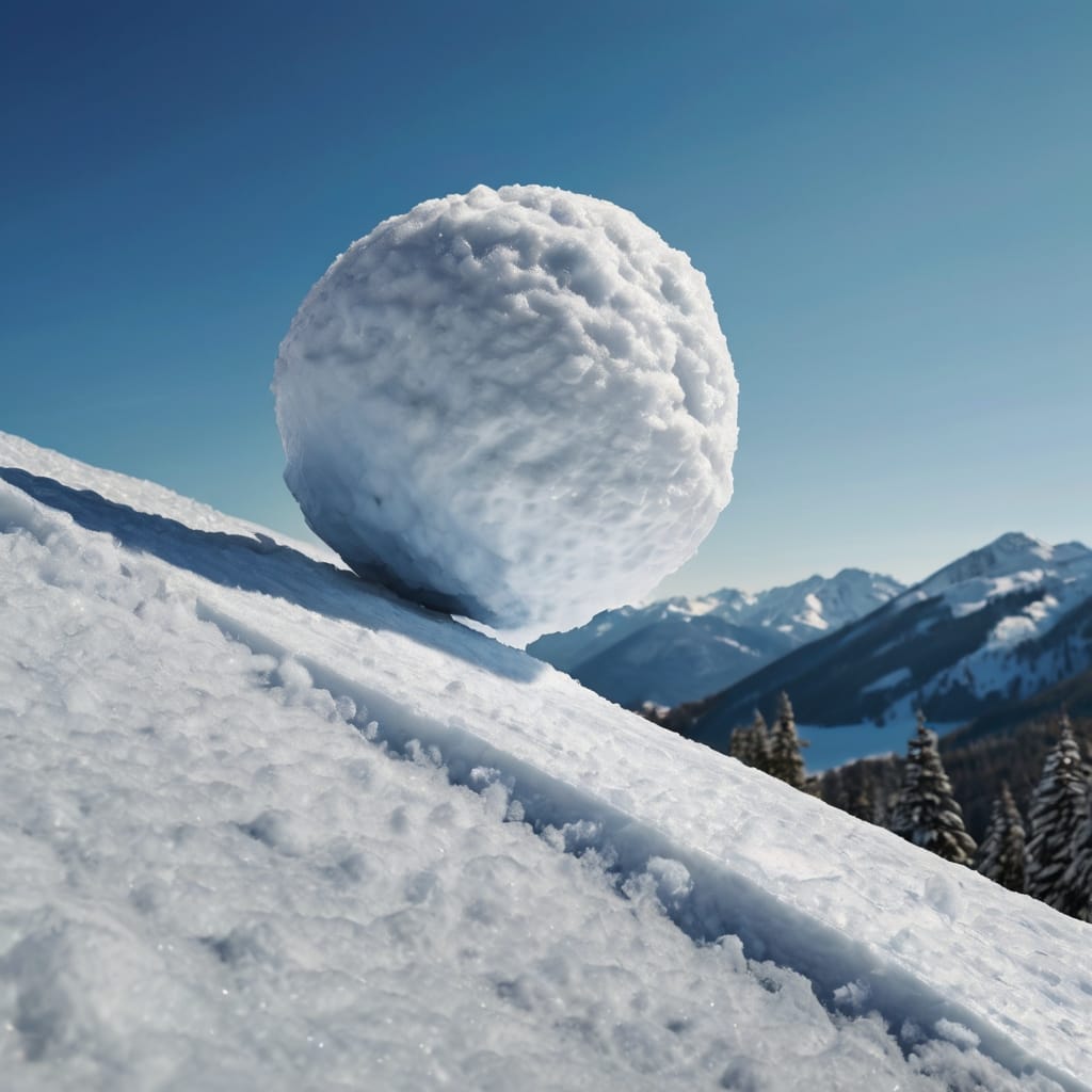 Representação visual do método bola de neve para sair das dívidas