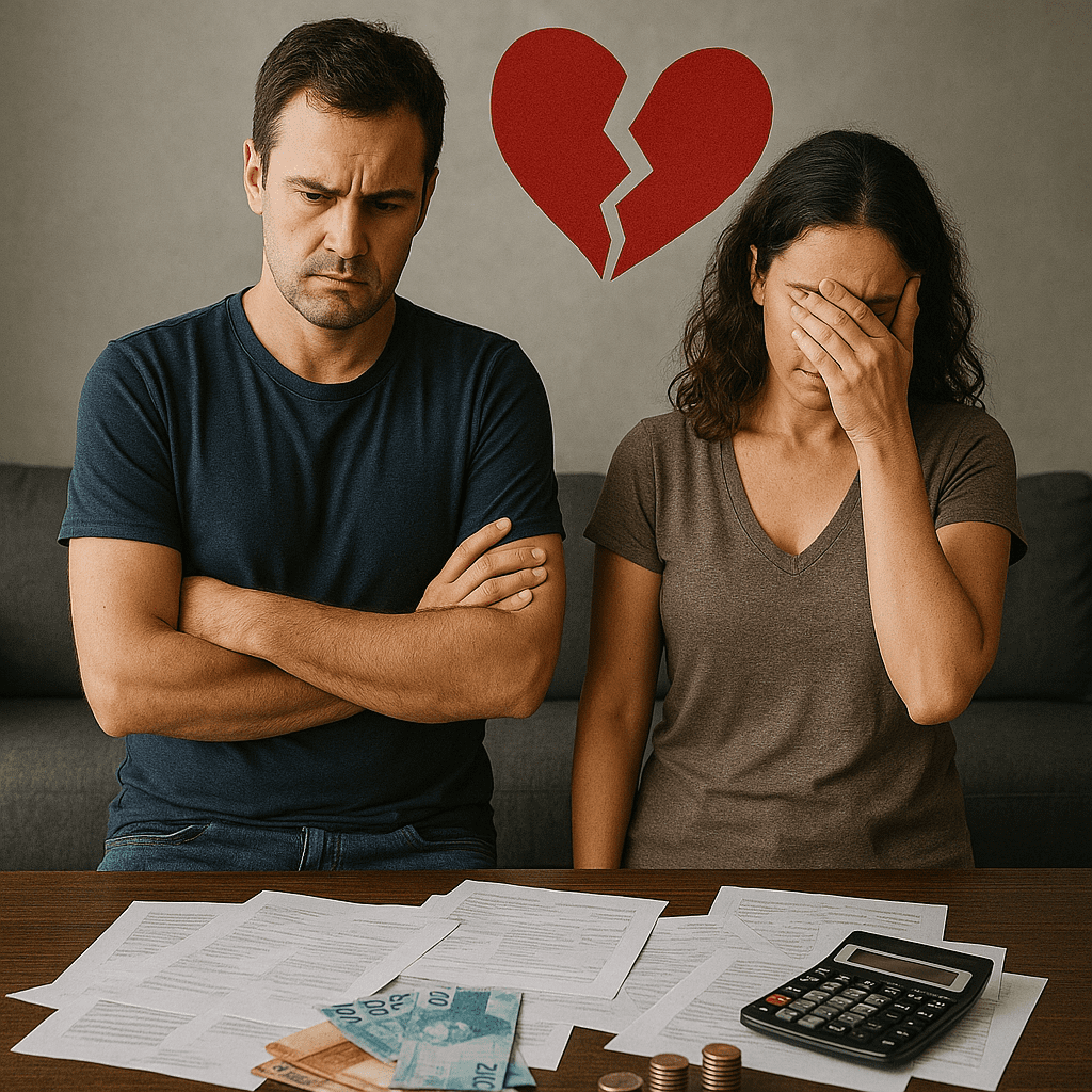 Discussão sobre orçamento entre casal reflete os desafios financeiros no casamento