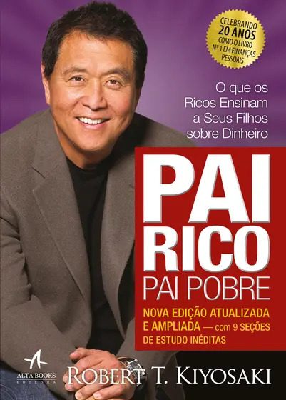 Capa do livro Pai Rico Pai Pobre de Robert Kiyosaki sobre mentalidade financeira