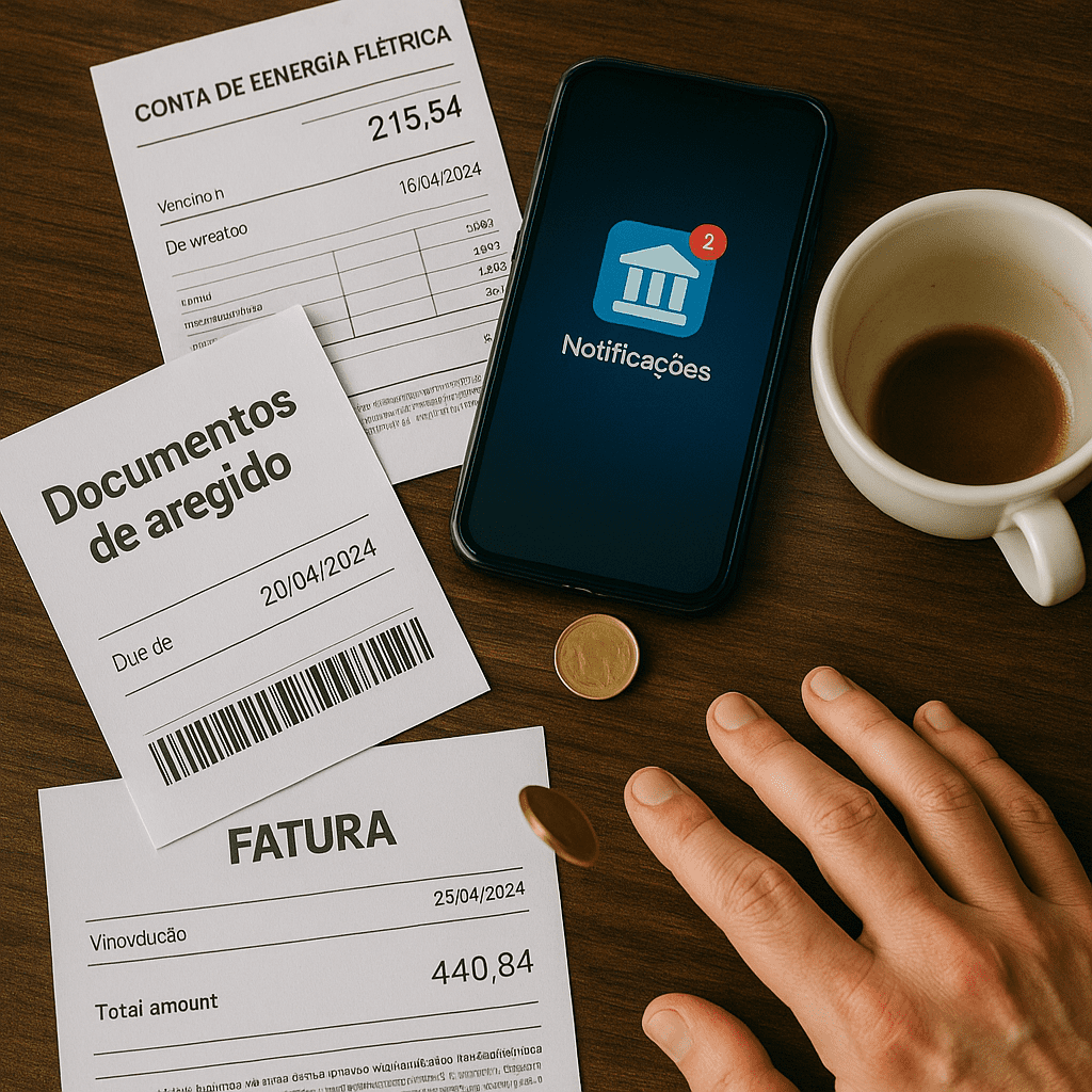 Confusão financeira causada por falta de planejamento e distrações digitais